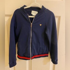 Gucci Kids Navy Jacket with Red Accents
